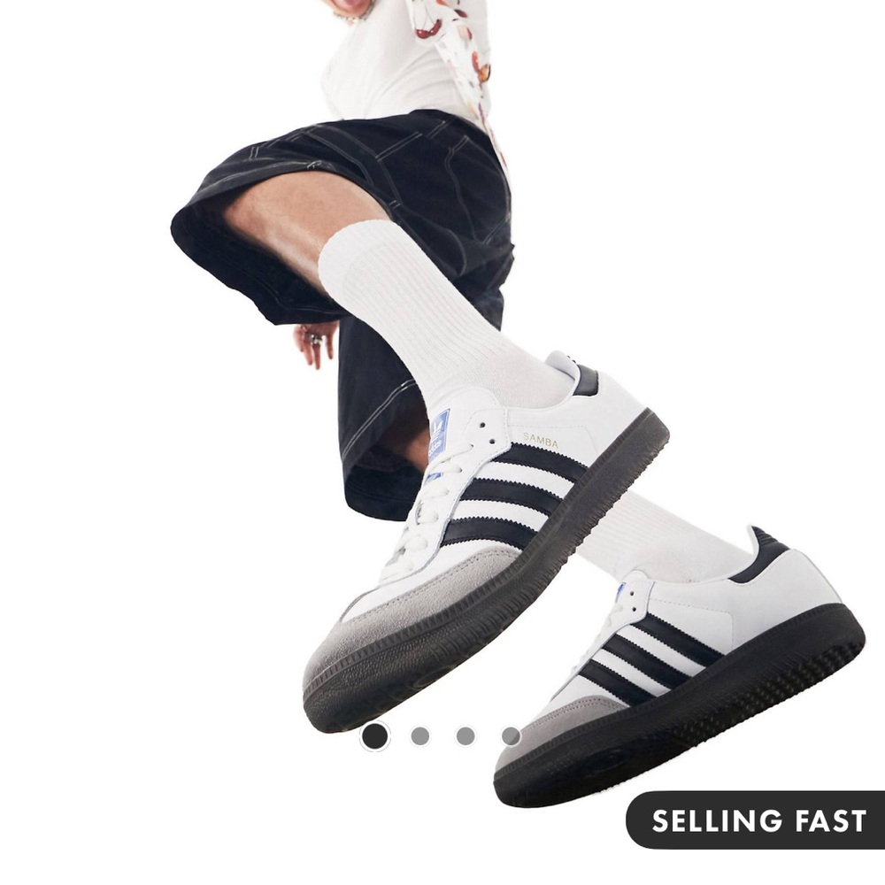 adidas Originals Black and White Mid-Top Sneakers